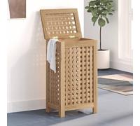 Générique Bac à Linge 35x25x60 cm Bois de Teck Massif,Maison & Jardin,Produits ménagers,Produits de blanchisserie,Paniers à Linge,Brun,5 KG,340760