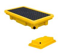 Générique Bac de rétention modulaire Robuste pour liquides industriels, Compatible avec Les Chariots élévateurs, en Plastique, pour entrepôts et usines, 66 x 36 x 12 cm