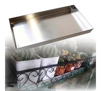 Générique Bac d'égouttage INOX rectangulaire 5 cm de Hauteur, Multifonction | Bac inox 201 0,8/1 mm, plusieurs tailles, pour aliments, outils et collecte des liquides(0.8mm,400X400X50mm)
