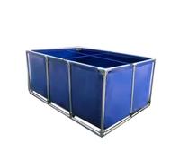 Générique Bâche Souple en PVC pour Bassin à Poissons avec Cadre en Acier, Aquarium Hors Sol Pliable, Panneau de visualisation, Bassin ornemental et réserve d'eau, vanne de vidange (150 x 100 x 90 cm)