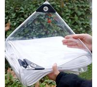 Générique Bâche Transparente pour Pergola 420 g/m² Bâche de Protection en Polyéthylène avec Œillets Bâche Imperméable À l'hiver pour L'extérieur Couverture Étanche pour Jardin Serre(1.8x3m = 5.4㎡)