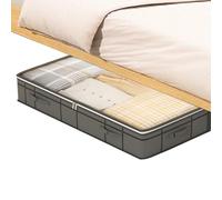 Générique Bacs De Rangement Sous Lit,Organisateur Pour Vêtements Sous Lit De 90 Litres | Tiroirs Avec Couvercle Transparent Pour Draps Couette Couverture Vêtements Dortoir Chambre Appartement Placard