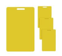 Générique Badge Effaçable - Set 4 Pièces Badge Bloc Notes | BadgeNote Réutilisable Vertical - PP Matériau | Mini Tableau Blanc Clip Infirmier Enseignant Utilisation