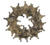 Générique Badges Style Western Vintage en Plastique Lot de 10 Accessoires pour Costume Cowboy et Décorations de Cow-boy Anniversaire