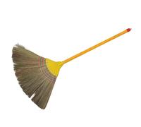 Générique Balai Asiatique Fait Main : Balai en Paille Naturelle tressée à la Main avec Manche en Bois Amovible pour Le Nettoyage du Salon, de la terrasse et du Jardin