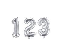 Generique - Ballon Aluminium Chiffre Argent 35 cm