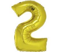 Generique - Ballon Aluminium Géant Chiffre 2 doré 1m doré G