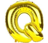 Generique - Ballon Aluminium Géant Lettre Q doré 1m doré G