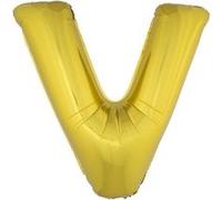 Generique - Ballon Aluminium Géant Lettre V doré 1m doré G