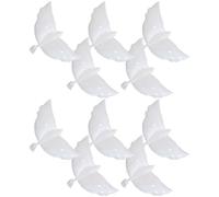 Générique Ballons Colombe Blancs en Film Aluminium Lot de 10 Ballon Commémoratif de Colombe pour Décoration de Fête et Mariage Anniversaire ou Cérémonie