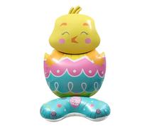 Générique Ballons Lapin - Ballons Pâques Aluminium | Décorations Poule & Lapin Géant | Autoportant, Réutilisable pour Intérieur Et Extérieur Printemps, Jardin, Fête