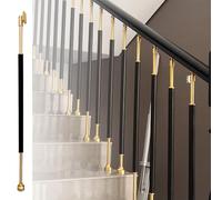 Générique Balustre métallique réglable pour escalier - Fuseau en Alliage d'aluminium pour intérieur, Partie supérieure à 180°, Colonne de Garde-Corps Noire, Poteau d'escalier Durable (1 pièce)
