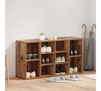 Générique Banc à Chaussures avec étagère Bois Ancien 103 x 30 x 54,5 cm, Assise Confortable et Rangement pour entrée Moderne, Design Compact en Bois d'ingénierie Solide, étagères Stables