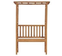 Générique Banc de Jardin avec Pergola 115 cm en Bois de Teck Solide | Bois dur de teck, poncé finement, séché au four, support plantes grimpantes, terrasse, jardin