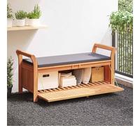 Générique Banc de Rangement de Jardin avec Coussin 126 cm Bois d'acacia,Meubles, Mobilier de Jardin, Sièges de Jardin, Bancs de Jardin, Brun (Poids 19.8KG)