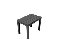 IPAE-ProGarden Banc d'extérieur Timor résine noir 38,5×60×45 cm