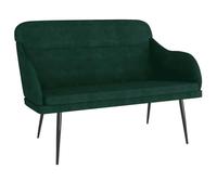 Générique Banc Vert Foncé 110x76x80 cm Velours | Velours doux, dossier rembourré incliné, assise profonde, accoudoirs rembourrés, cadre en métal, manuel de montage inclus