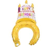 Générique Bandeau Gonflable 25pcs pour Fête d'anniversaire, Ballon en Film Aluminium, Surface Lisse, Léger Danger pour Cheveux et Peau, pour Garçon et Filles et Célébrations