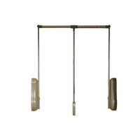 Générique Barre de penderie hydraulique escamotable, Rails de Guidage à Double butée, Fixation latérale, capacité de Charge de 20 kg, réglable de 51 à 66 cm, Solution Gain de Place