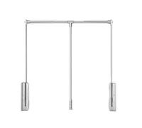 Générique Barre de penderie latérale réglable avec Amortisseur, butée à 90°, mécanisme de Levage, Compatible avec Les largeurs de 930 à 1250 mm, Couleur 3