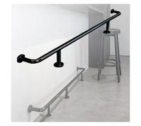 Générique Barre de Protection pour Pieds de Bar avec matériel de Fixation, Repose-Pieds Robuste, kit Complet - 190 cm (74,8 po) avec matériel de Fixation, Embouts et connecteur Interne - Installation