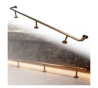 Générique Barre de Repose-Pieds de Bar avec matériel de Fixation, Barre de Support Robuste, Finition Laiton doré - Longueurs réglables de 70 à 300 cm, matériel de Fixation Complet en Acier Inoxydable
