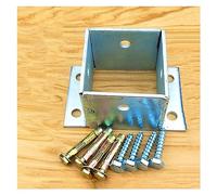 Générique Base d'ancrage carrée pour Poteau de Garde-Corps, Support de boulonnage en Acier Inoxydable pour poteaux de pergola de terrasse avec kit d'installation, Colonne en Bois pour boîte