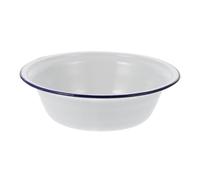 Générique Bassin en Émail Bassine Rétro Vintage Blanc Grande Capacité Multi-Usage pour Fruits et Légumes, Cuisine, Boîte Alimentaire