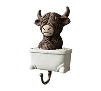 Générique Bathroom Hooks for Towels - Funny Resin Cow Figurines | Cow Bathroom Hooks for Wall for Coat Robe Loofah Key Home Shower Kitchen Living Room Apartment Dorm Farmhouse Office