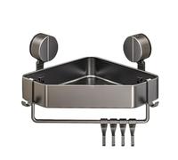 Générique Bathroom Shelf, ABS Suction Cup Storage Rack | No Drill Wall Mount Triangular Corner Basket Organizer Detachable Washbasin Sink Toilet Storage Holder for Home Bathroom Use