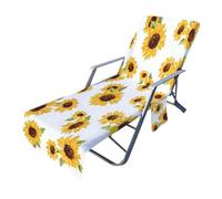 Générique Beach Chair Cover Quick Dry Absorbent Non-Slip 83x29 inch
