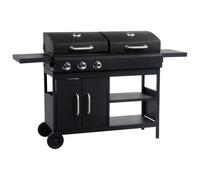Générique becue Gril Combo à gaz et au Charbon avec 3 brûleurs,Maison & Jardin,Arts de la Table & Arts culinaires,Électroménager de Cuisine,becues,Noir,36.82KG,47388