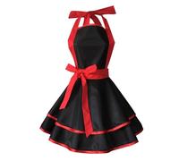 Générique Belle chérie rétro tablier robe réglable sangle de cou à volants tablier cuisine cuisinier robe chasuble mères cadeaux à volants