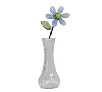 Générique Belle décoration de Artificielle en Verre translucide avec 6 pétales de Fleurs Design pour Table à Manger Fleurs de Simulation en Verre