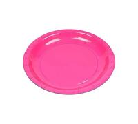 Générique Best Products - 10 Assiettes Carton Bio Rond 20CM Rose Fuchsia