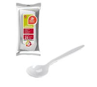 Générique Best Products - 25 Petites CUILLÈRES 12.5CM Blanc