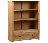 Générique Bibliothèque 80x35x110 cm Bois de pin Massif Assortiment Panama,Meubles, Étagères, Bibliothèques, Brun (Poids 19KG)