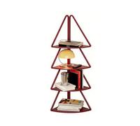 Générique Bibliothèque en Forme d'arbre, Bibliothèque en Acier Au Carbone | Grande capacité, gain de place, étagère de rangement for CD, films, livres(Red)