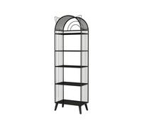 Générique Bibliothèque en Métal À 4/5 Niveaux, Présentoir Vertical Et Support De Rangement for Salon, Unité Créative sur Pied, Capacité Charge 150 Kg for Chambre Coucher, Bureau(5-Tier)
