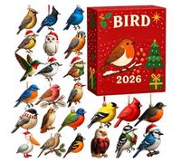 Générique Bird Christmas 24 Day 2D Acrylic Ornament Countdown Set | Charming Bird Ornaments For A Daily Countdown On Trees, Desks, Or Backpacks. Great For Bird Lovers And Holiday Cheer.