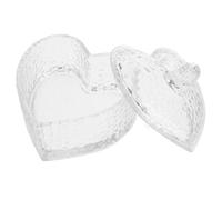 Générique Bocal en Verre de Cœur 188ml Couvercle, Récipient Décoratif pour Rangement de Bijoux et Bonbons, pour Usage Domestique Coiffeuse