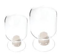 Générique Bocaux en Verre Décoratifs et Design Délicat et 125ml 250ml Lot de 2 Couvercles en Caoutchouc, Structure Stable pour Décoration de Restaurant ou Usage Professionnel