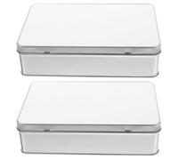 Générique Boîte à Bonbons Vide en Fer Blanc pour Sublimation Boîte de Rangement Rectangulaire Couvercle Étanche Lot de 2 Set de Set de Personnalisable pour Anniversaire Mariage Coffret