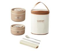 Générique Boîte à déjeuner pratique boîte à nourriture étanche repas d ' étudiant stockage des aliments 316 Texture en acier inoxydable pour divers réglages ensemble de déjeuner isolé