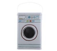 Générique Boîte à Dosettes de Lessive en Fer Forme Machine à Laver avec Poignée, Grosse Capacité et Couvercle, Organisateur Solide pour Buanderie Pratique