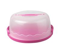 Générique Boîte à Gâteau avec Couvercle, Poignée de Transport, Fermeture Robuste, Plateau, Plat de Rangement et de Service En PP pour Les Fêtes, Les événements, rose rouge