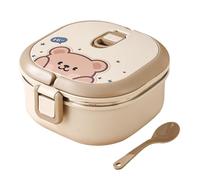 Générique Boîte À Lunch Isotherme Carrée, Qualité Alimentaire, Acier Inoxydable 304 Boîte À Lunch Portable, Grande Capacité, Étanche, Idéale Pour Les Voyages, L'extérieur Et L'école, 15.5x15.5x8.5cm