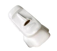 Générique Boîte à Mouchoirs Créative en Résine Blanche de Statue Moai, Support de Mouchoirs pour Bureau et Chambre Design pour Tirer Les Papiers