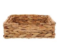 Générique Boîte à mouchoirs tissée carré en Paille séchée 22x22x7 cm, Panier de Bureau décoratif Multifonction pour café et Maison