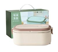 Générique Boîte À Repas Chauffante Avec Poignée, Électrique, Double Grille, | Chauffe-Repas Pour Adulte Étudiant Bureau, École, Voiture, Camion, Maison, Classe, Travail, Camping, Brun